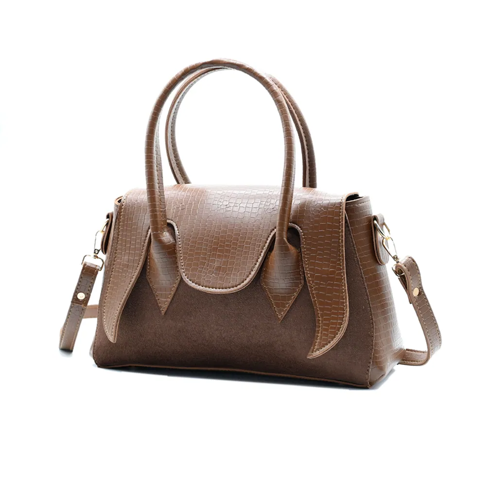Seren Tote Satchel Handbag for Women – Brown, view 3