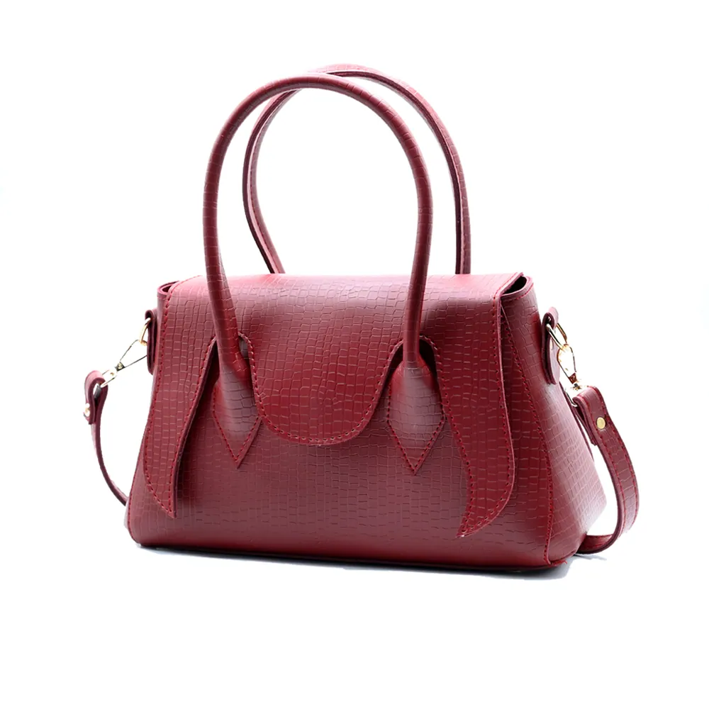 Seren Tote Satchel Handbag for Women – Maroon, view 3