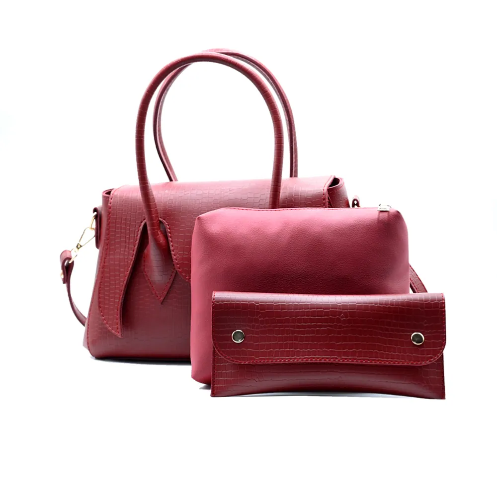 Seren Tote Satchel Handbag for Women – Maroon, view 4