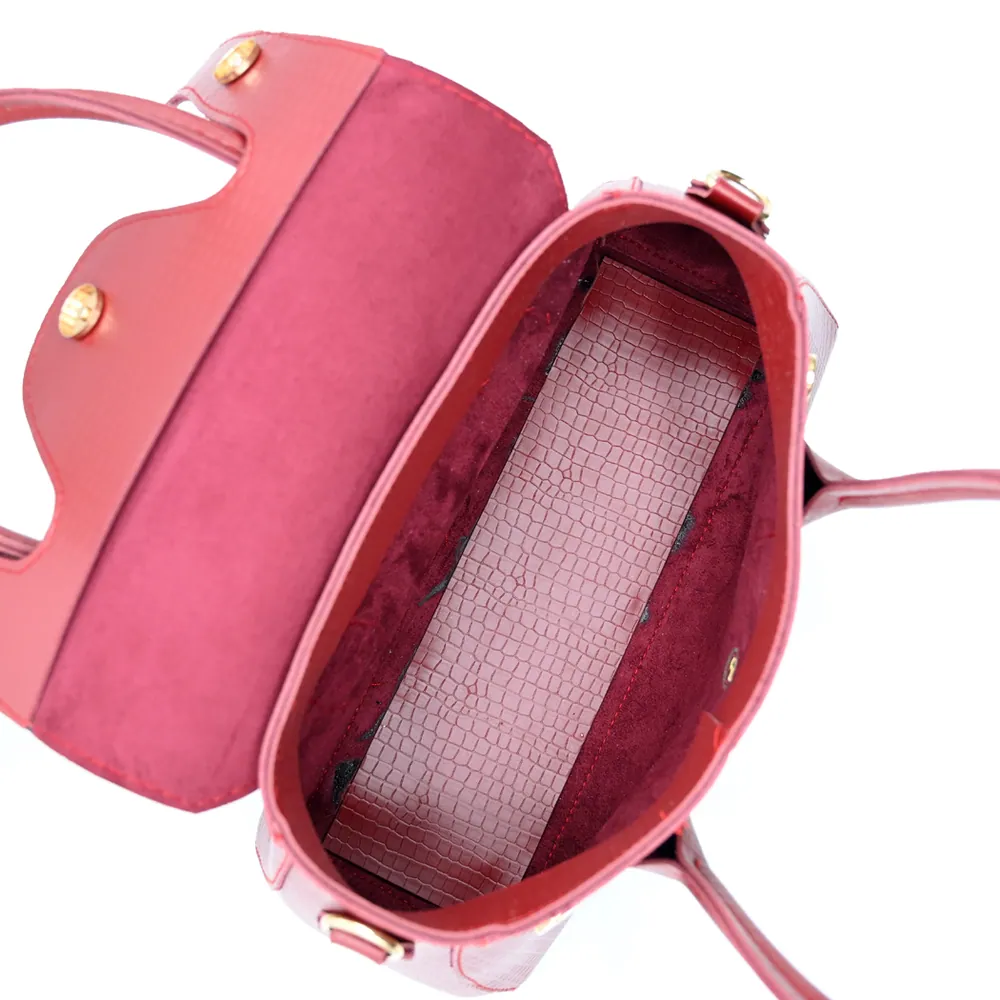 Seren Tote Satchel Handbag for Women – Maroon, view 5