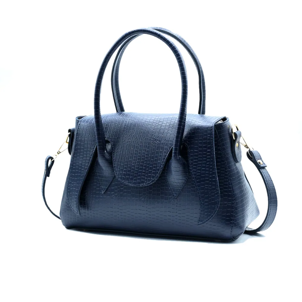 Seren Tote Satchel Handbag for Women – Navy Blue, view 3