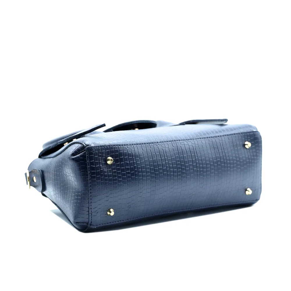 Seren Tote Satchel Handbag for Women – Navy Blue, view 6