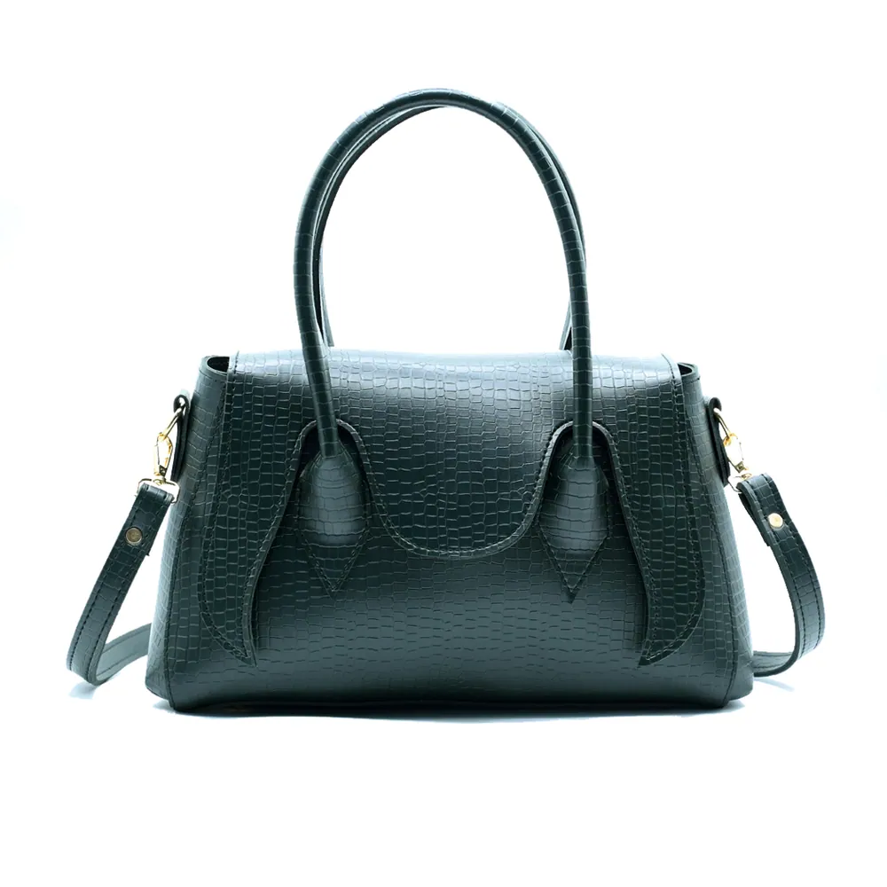 Seren Tote Satchel Handbag for Women – Olive Green, view 2