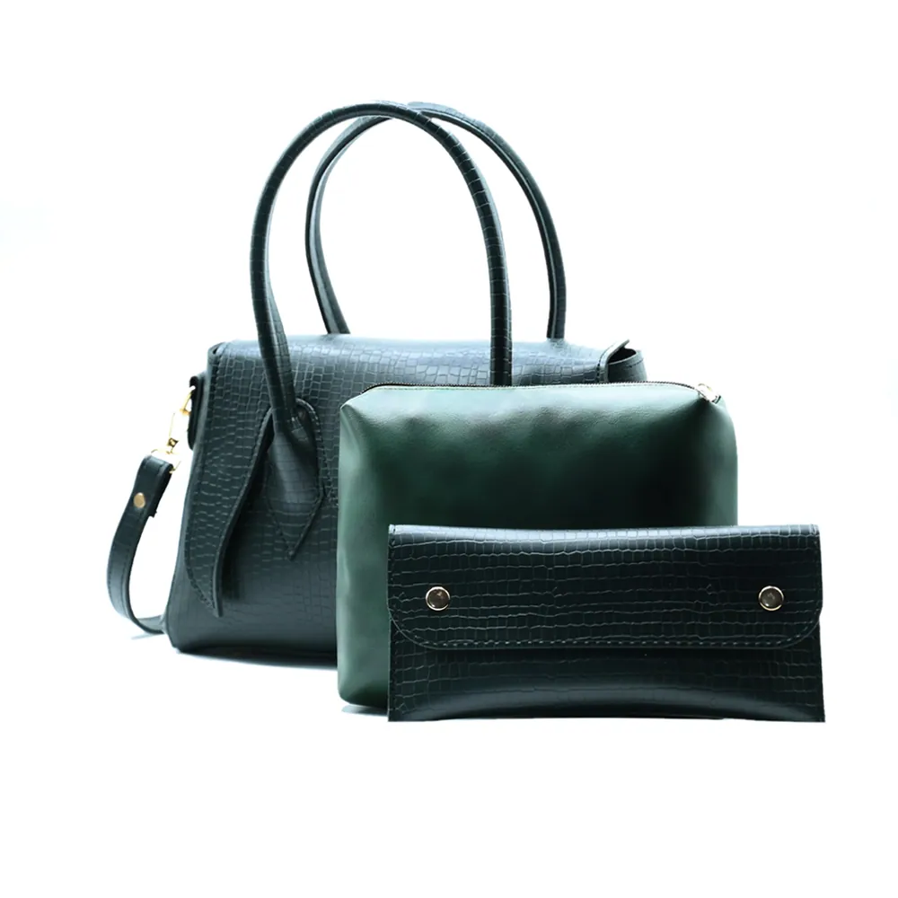 Seren Tote Satchel Handbag for Women – Olive Green, view 4
