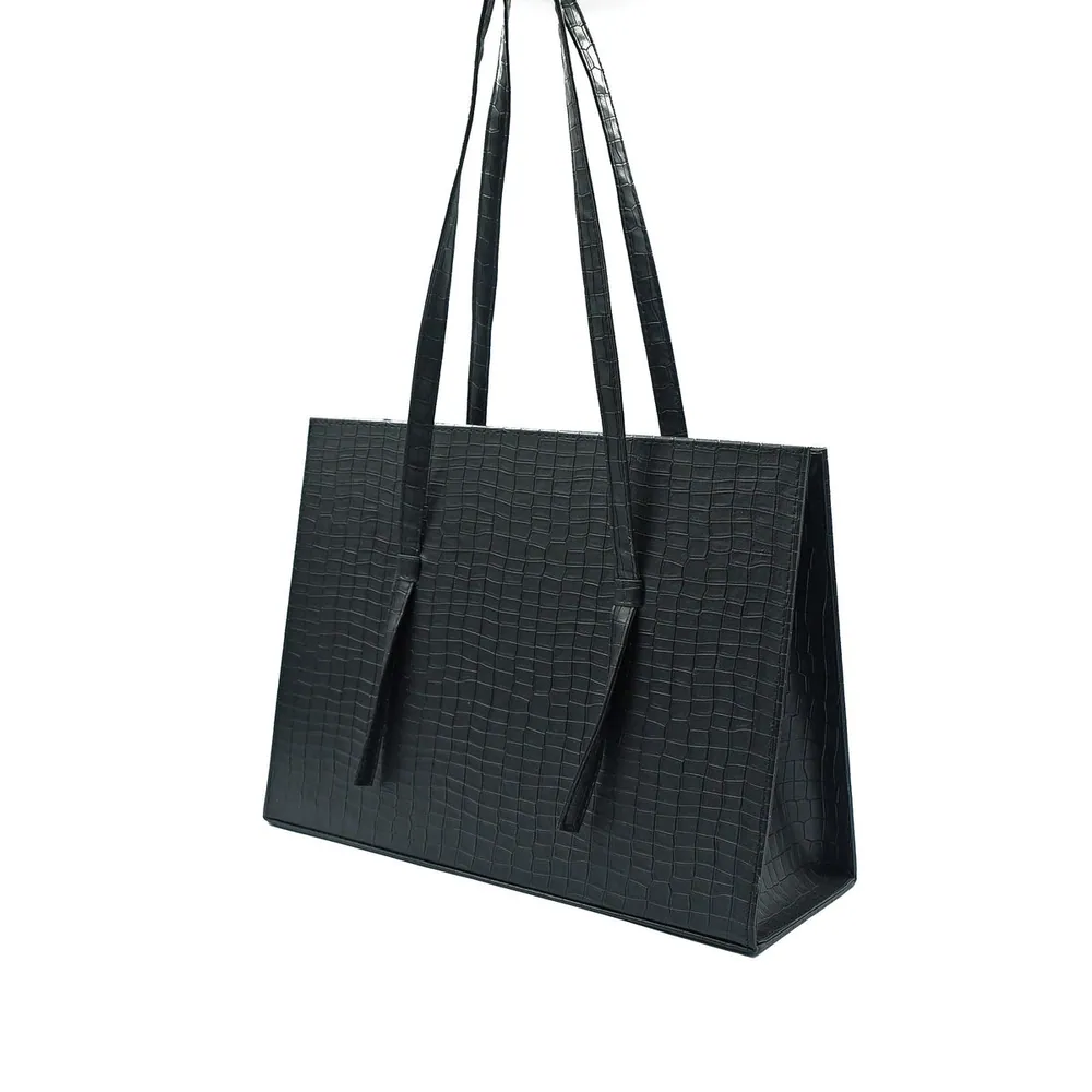 Trendiq Large Capacity Handbag - Black, view 3