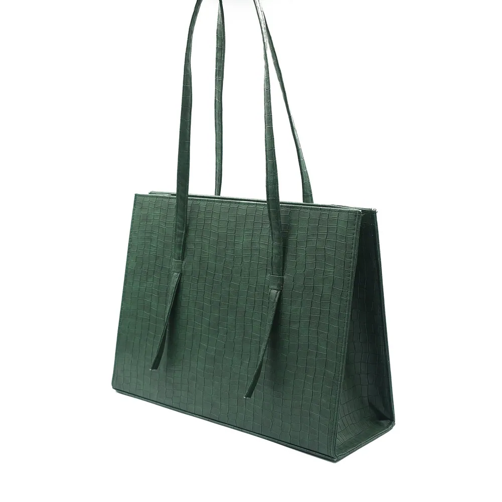 Trendiq Large Capacity Handbag - Green, view 3