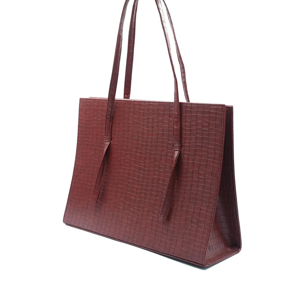 Trendiq Large Capacity Handbag - Maroon, view 3