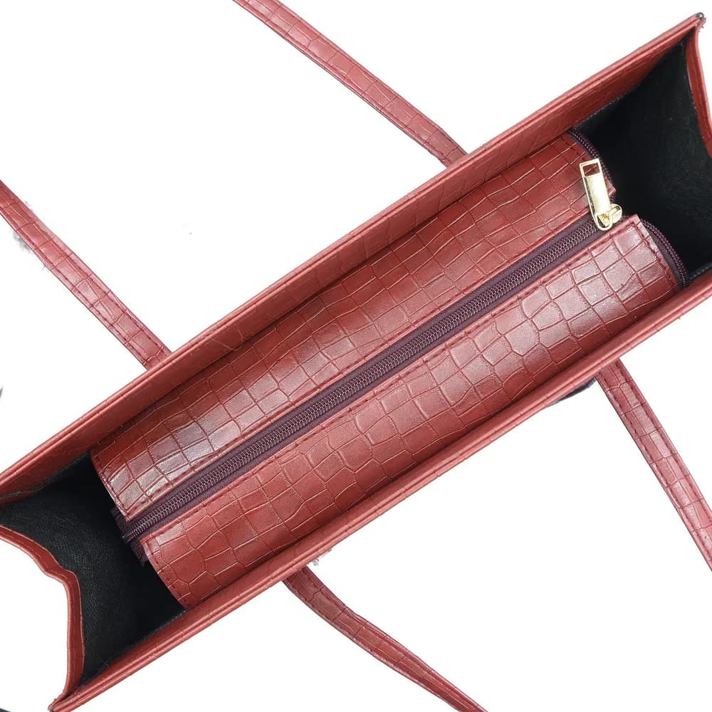 Trendiq Large Capacity Handbag - Maroon, view 6
