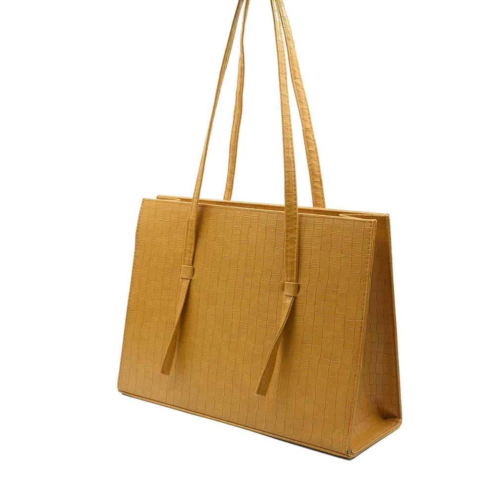 Trendiq Large Capacity Handbag - Yellow, view 3