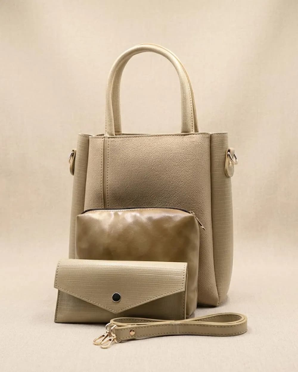 Urban Chic 4-in-1 Tote Bag Set – Beige Elegance, view 1