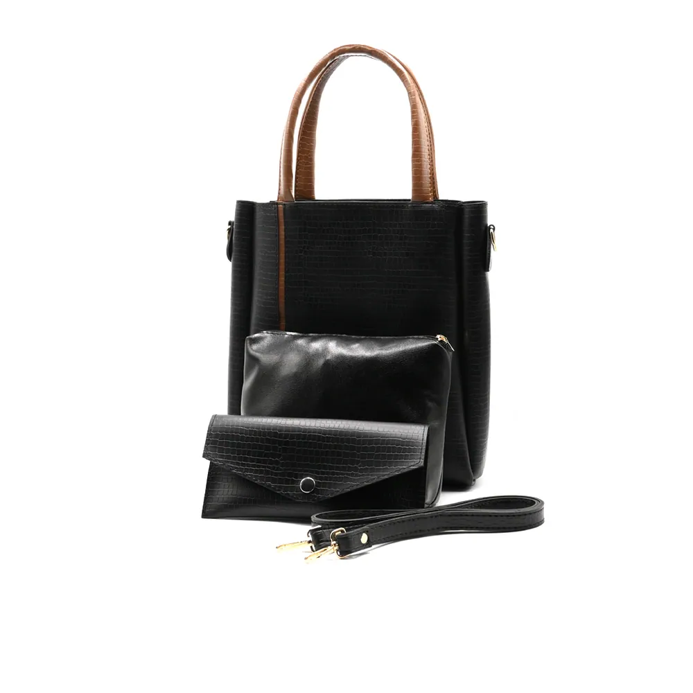 Urban Chic 4-in-1 Tote Bag Set – Black, view 2