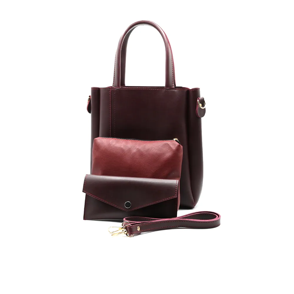 Urban Chic 4-in-1 Tote Bag Set – Burgundy Red, view 2