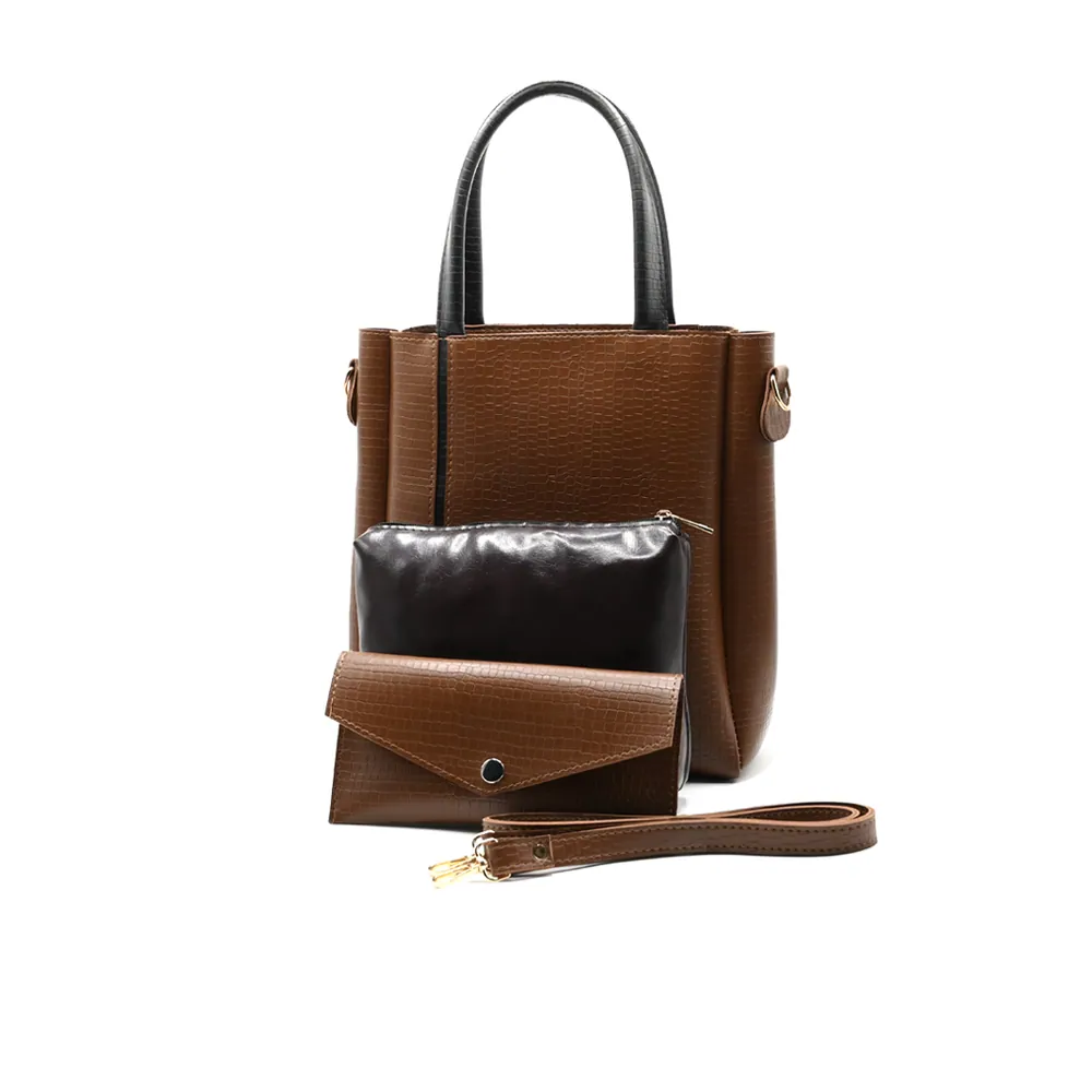 Urban Chic 4-in-1 Tote Bag Set – Espresso Brown, view 2