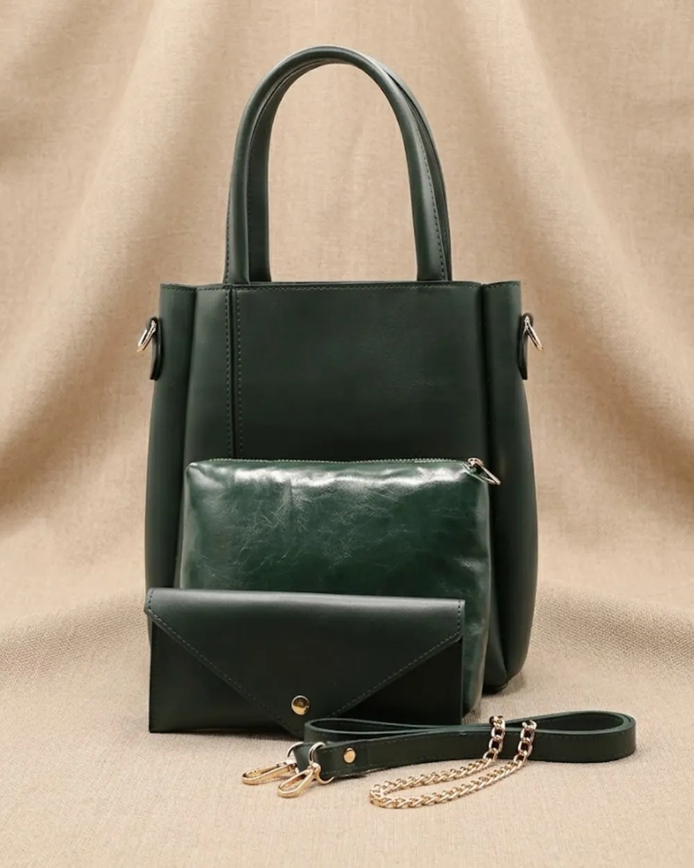 Urban Chic 4-in-1 Tote Bag Set – Forest Green, view 1